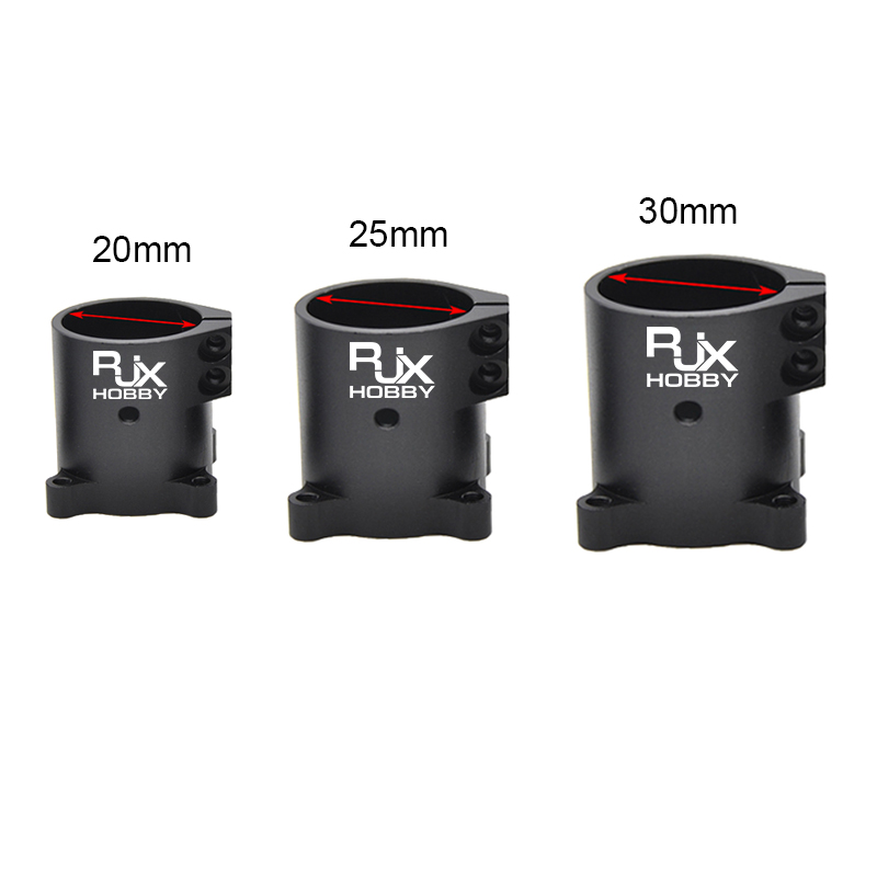 RJXHOBBY 1pcs 90° D16 20 25 30 35 40mm Landing Gear Vertical Mount Base Nozzle Connecting Rod Fixing Parts for RC UAV Drone