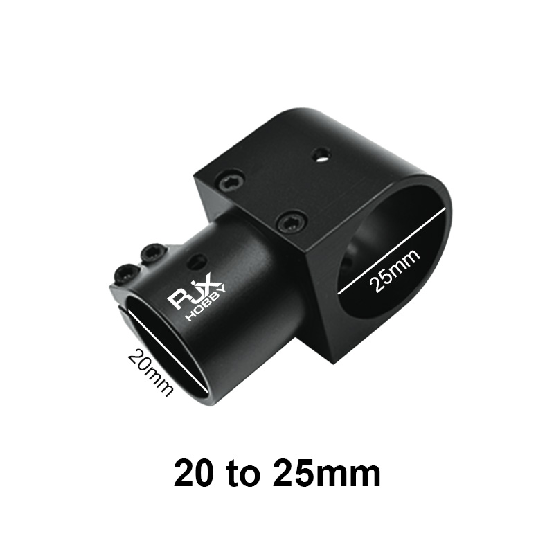 RJX 1pcs 16,20,25,30,40 Landing Gear Aluminum Alloy Tee Tripod Carbon Fiber Tube Connector For Agriculture Drone UAV