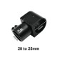 RJX 1pcs 16,20,25,30,40 Landing Gear Aluminum Alloy Tee Tripod Carbon Fiber Tube Connector For Agriculture Drone UAV