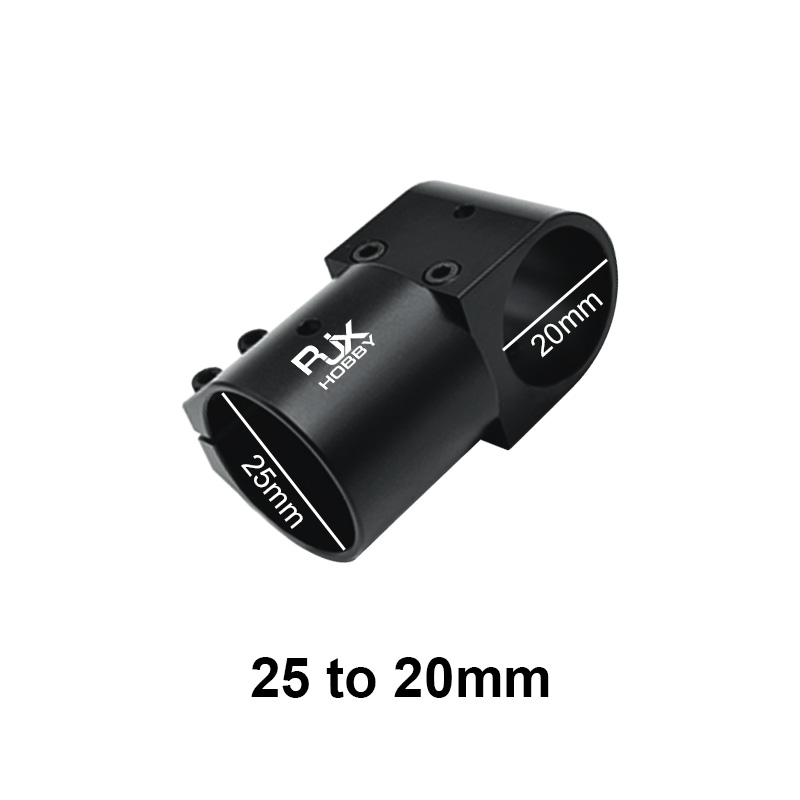 RJX 1pcs 16,20,25,30,40 Landing Gear Aluminum Alloy Tee Tripod Carbon Fiber Tube Connector For Agriculture Drone UAV