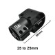 RJX 1pcs 16,20,25,30,40 Landing Gear Aluminum Alloy Tee Tripod Carbon Fiber Tube Connector For Agriculture Drone UAV