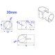 RJX 1pcs 16,20,25,30,40 Landing Gear Aluminum Alloy Tee Tripod Carbon Fiber Tube Connector For Agriculture Drone UAV