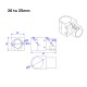 RJX 1pcs 16,20,25,30,40 Landing Gear Aluminum Alloy Tee Tripod Carbon Fiber Tube Connector For Agriculture Drone UAV