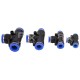 RJX 1pcs Agricultural Crop Protection UAV Fast Plug T-Cock T Joint 6 / 8 / 10 / 12mm Three Direct Links Water Pipe Connectors