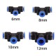 RJX 1pcs Agricultural Crop Protection UAV Fast Plug T-Cock T Joint 6 / 8 / 10 / 12mm Three Direct Links Water Pipe Connectors