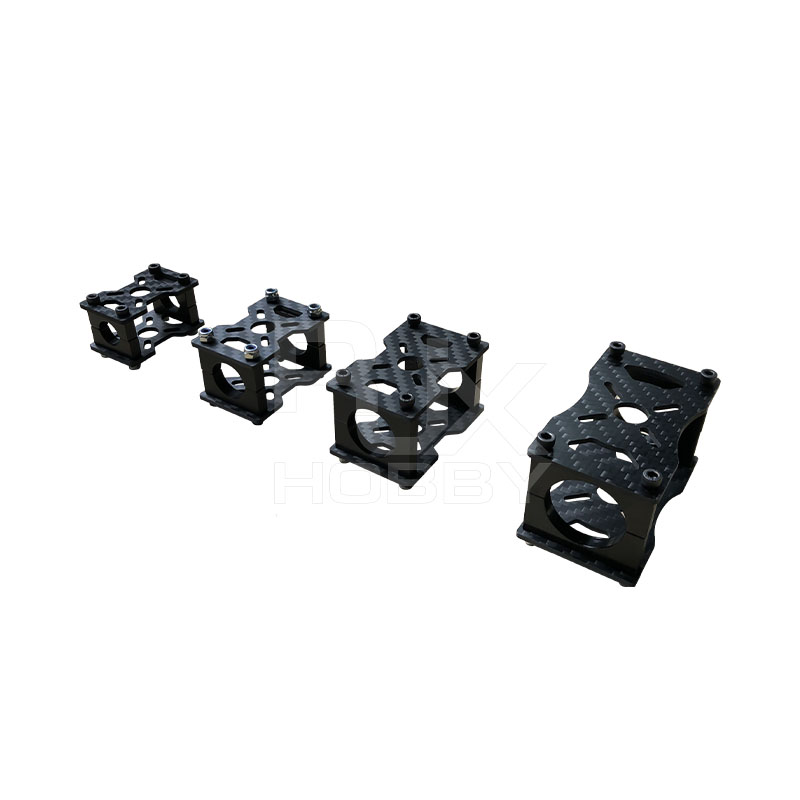 RJXHOBBY 1Sets 12/16/20/22/25/30mm 3K Carbon Fiber Tube Clamp + Motor Mount Fixture Clip Holder Bracket