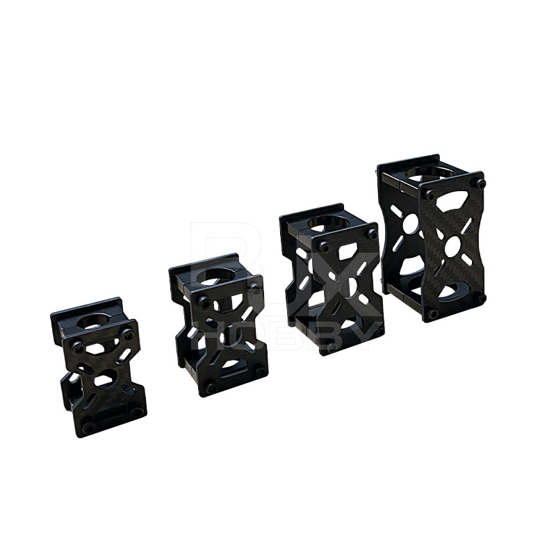 RJXHOBBY 1Sets 12/16/20/22/25/30mm 3K Carbon Fiber Tube Clamp + Motor Mount Fixture Clip Holder Bracket