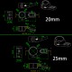 RJXHOBBY 1pcs 20mm 25mm Medicine Box Fixed Parts Lengthen Tripod Drug Tank Fastener Fixture Connector for UAV Drone 