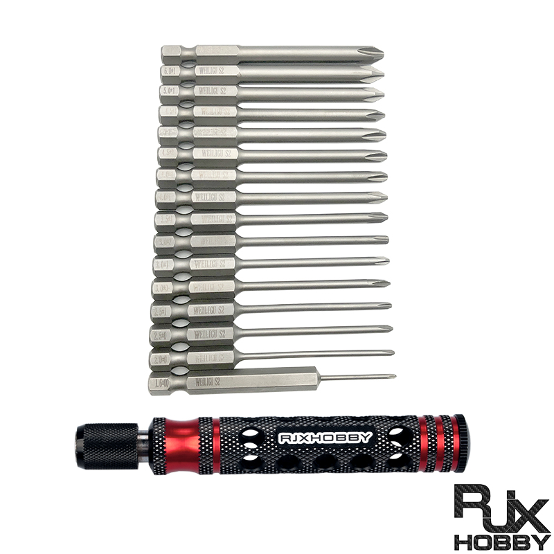 RJX 16pcs 1/4 Inch 6.35mm Length 75mm Phillips Screwdriver PH00 PH0 PH1 PH2
