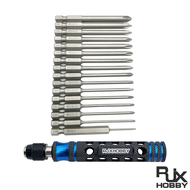 RJX 16pcs 1/4 Inch 6.35mm Length 75mm Phillips Screwdriver PH00 PH0 PH1 PH2