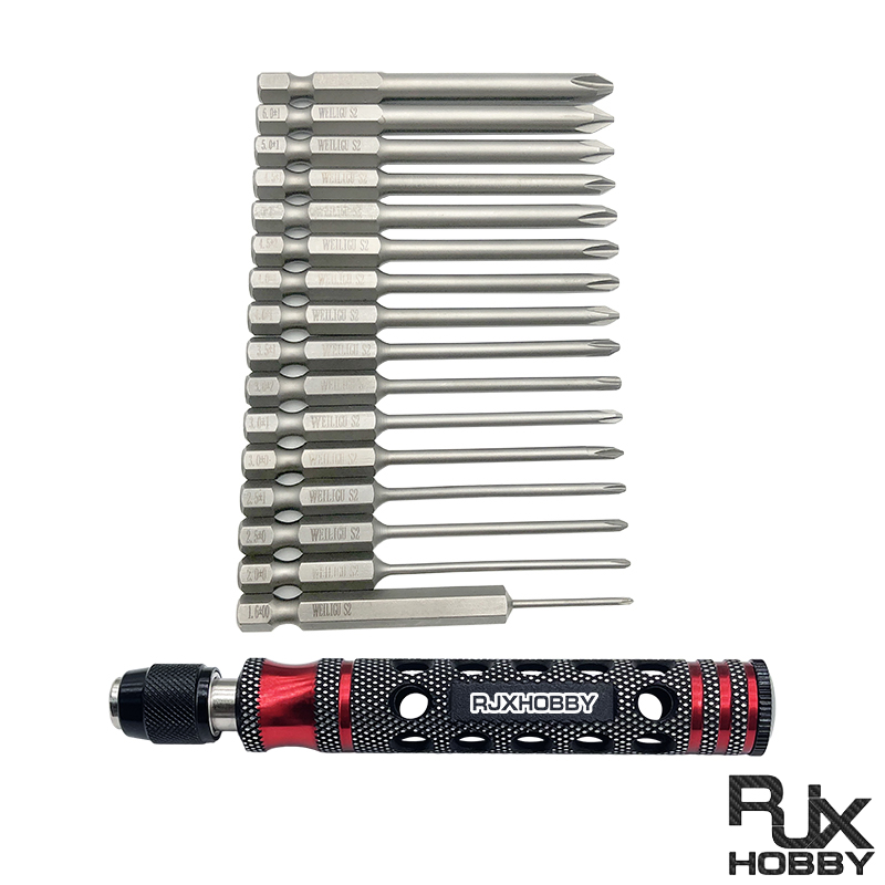 RJX 16pcs 1/4 Inch 6.35mm Length 75mm Phillips Screwdriver PH00 PH0 PH1 PH2