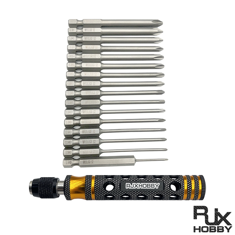 RJX 16pcs 1/4 Inch 6.35mm Length 75mm Phillips Screwdriver PH00 PH0 PH1 PH2