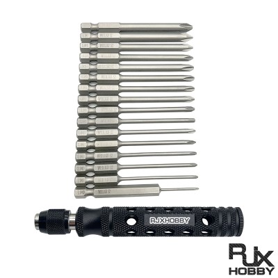 RJX 16pcs 1/4 Inch 6.35mm Length 75mm Phillips Screwdriver PH00 PH0 PH1 PH2