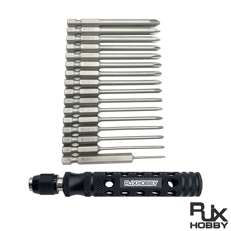 RJX 16pcs 1/4 Inch 6.35mm Length 75mm Phillips Screwdriver PH00 PH0 PH1 PH2