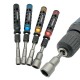 RJX 16pcs 100mm Hexagon Nut Setter Socket Driver Drill 1/4'' 6.35mm Hex Shank 5-19mm