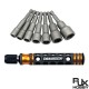 RJX 7pcs 1/4 Inch 6.35mm Length 65mm 6.0 / 7.0 / 8.0 / 9.0 / 10 / 12 / 14mm Nut Drivers
