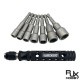 RJX 7pcs 1/4 Inch 6.35mm Length 65mm 6.0 / 7.0 / 8.0 / 9.0 / 10 / 12 / 14mm Nut Drivers
