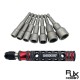RJX 7pcs 1/4 Inch 6.35mm Length 65mm 6.0 / 7.0 / 8.0 / 9.0 / 10 / 12 / 14mm Nut Drivers