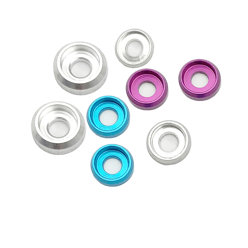 RJXHOBBY 10pcs Aluminum Alloy Washers Gasket finsh cap  for M2 M2.5 M3  Round and Hex Head Caps Screws
