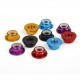 RJX  CW CCW 50pcs M5x4.5mm Lock Nuts Flanged Nylon Insert Aluminum Alloy Self-Locking Nuts
