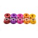 RJX CW CCW 50pcs M4 M5 M6 Lock Nuts Flanged Nylon Insert Aluminum Alloy Self-Locking Nuts