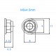 RJX  CW CCW 50pcs M5x4.5mm Lock Nuts Flanged Nylon Insert Aluminum Alloy Self-Locking Nuts