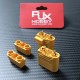 RJX 1Pair Amass AS120 Plug Lithium Battery Male Female Connector Plug with Resistance for RC Drone FPV Racing Multirotor Parts