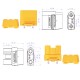 RJXHOBBY1Pair Amass XT120 Large Current Male Female Sheathed Plug Lipo Battery Connecting Adapter with Signal Pin for RC Drone
