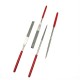 RJX 10Pcs 140mm Round Diamond Needle File / Flat Diamond Needle File
