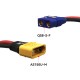 RJXHOBBY 1pcs QS8-S Anti-spark Female to AS150U Anti-fire Male Connector