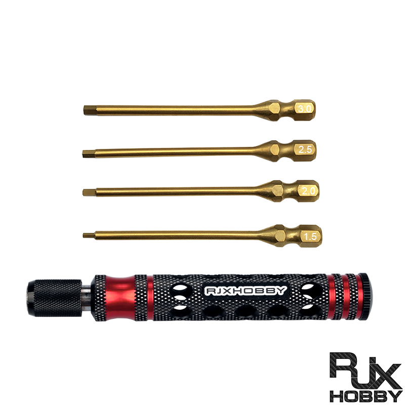 RJX 6.35mm 4 in1 Hex Screwdriver 1.5 2.0 2.5 3.0mm for RC Car helicopter FPV