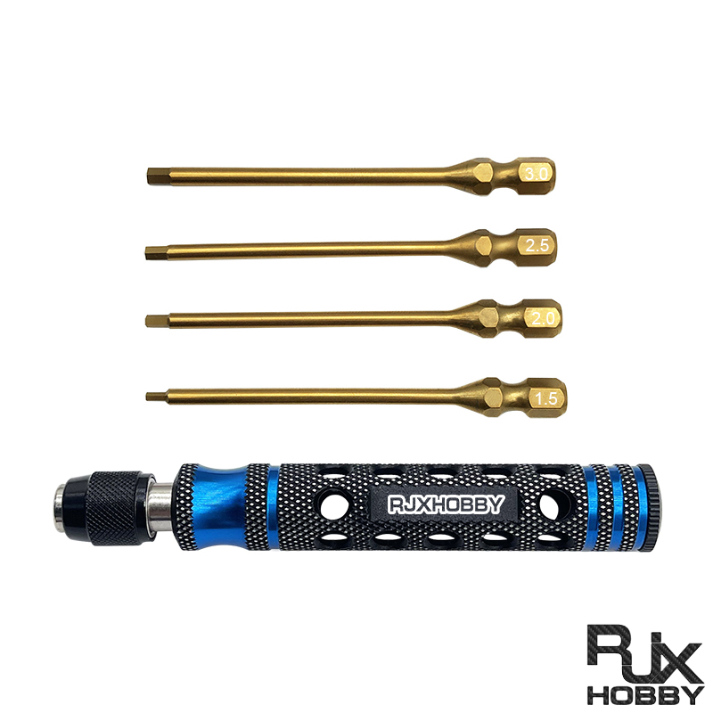 RJX 6.35mm 4 in1 Hex Screwdriver 1.5 2.0 2.5 3.0mm for RC Car helicopter FPV