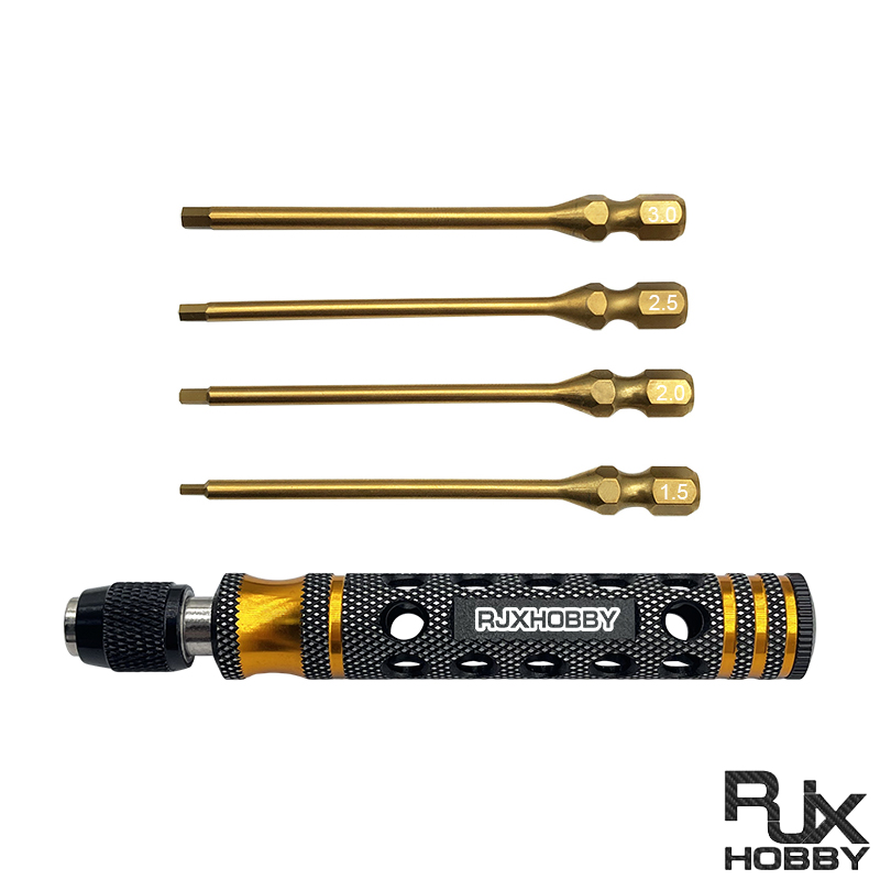 RJX 6.35mm 4 in1 Hex Screwdriver 1.5 2.0 2.5 3.0mm for RC Car helicopter FPV