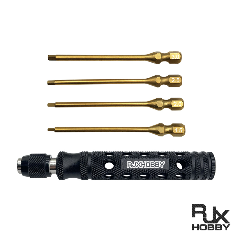 RJX 6.35mm 4 in1 Hex Screwdriver 1.5 2.0 2.5 3.0mm for RC Car helicopter FPV
