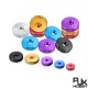 RJX 50pcs M3 / M4 / M5 / M6 Aluminum Hand-tightening Reticulated Head Knurled Nuts 
