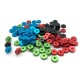 RJX 50pcs M3 / M4 / M5 / M6 Aluminum Hand-tightening Reticulated Head Knurled Nuts 