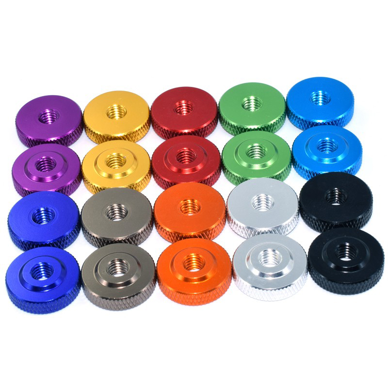 RJX 50pcs M3 M4 m5 m6 Aluminum Alloy Knurled Thumb Nut w/ Collar Screw Spacer Washer 