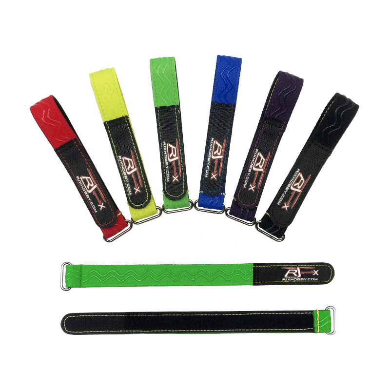 RJXHOBBY 2pcs Kevlar Stitched Non-Slip Silicone Battery Straps(Width: 20mm Length: 180-400mm)