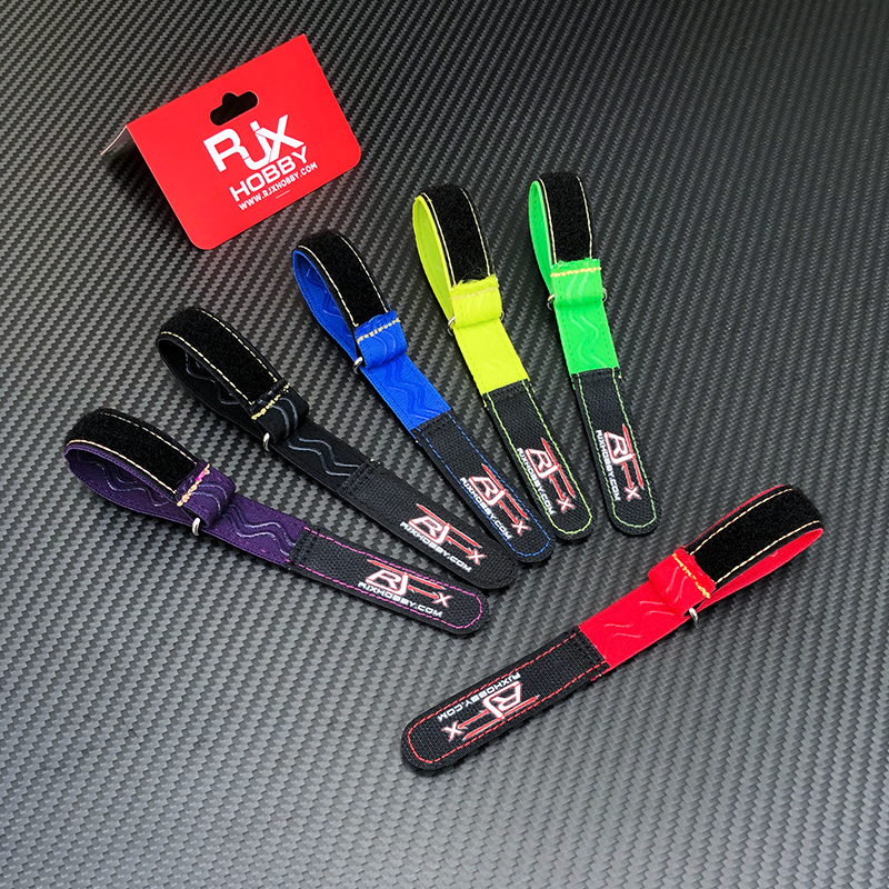 RJXHOBBY 2pcs Kevlar Stitched Non-Slip Silicone Battery Straps(Width: 20mm Length: 180-400mm)