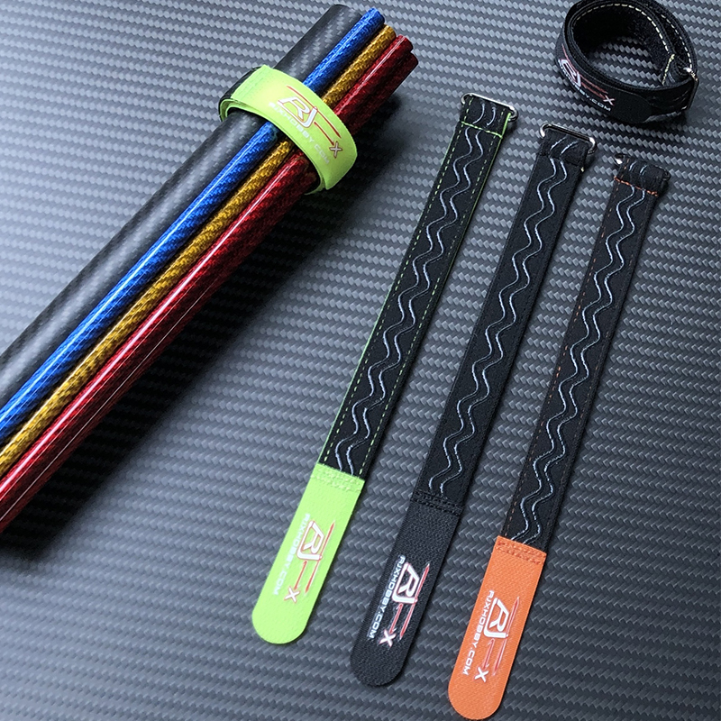 RJXHOBBY 2pcs Kevlar Stitched Non-Slip Silicone Battery Straps(Width: 20mm Length: 180 -400mm)