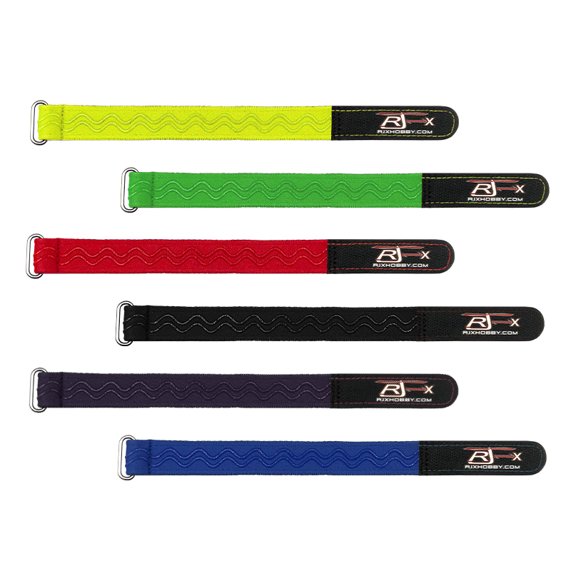 RJXHOBBY 2pcs Kevlar Stitched Non-Slip Silicone Battery Straps(Width: 20mm Length: 180-400mm)