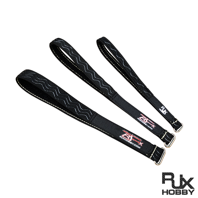 RJXHOBBY 2pcs Kevlar Stitched Non-Slip Silicone Battery Straps( Length: 180-400mm)