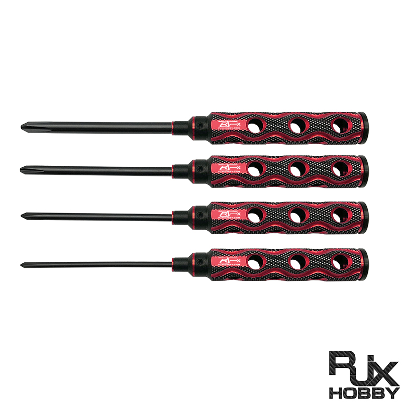 RJX 4pcs Phillips Screwdriver Tools Kit Set 3.0mm 4.0mm 5.0mm 5.8mm for RC FPV Car Boat Airplane