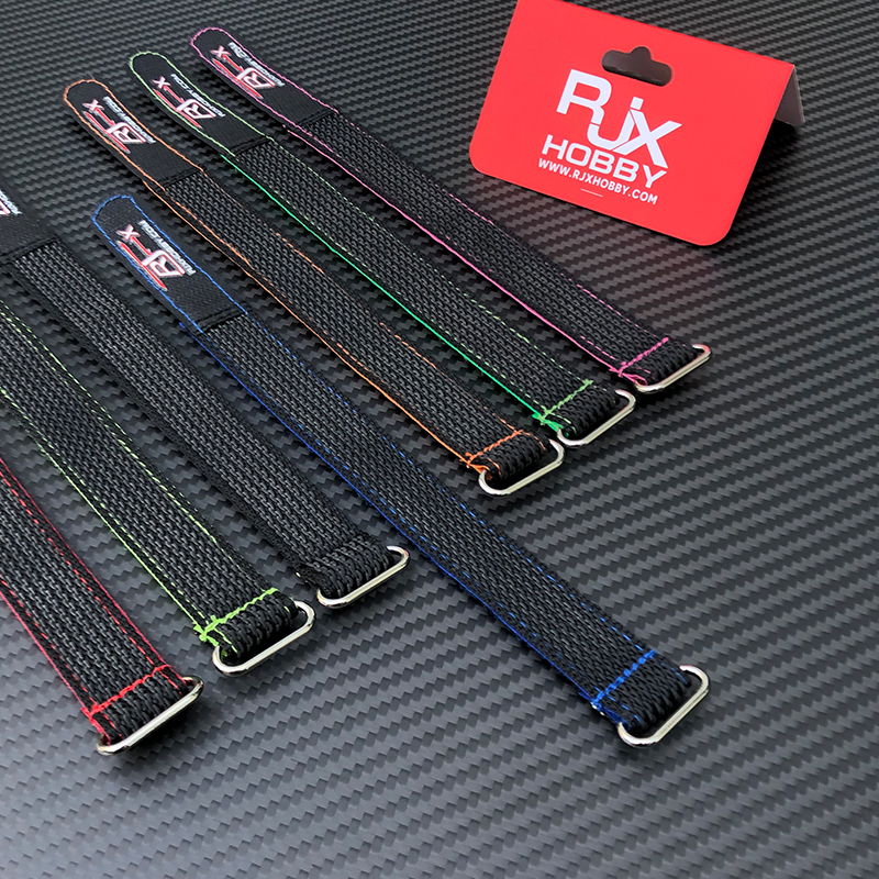 RJXHOBBY 2pcs Kevlar Stitched Non-Slip Silicone Battery Straps(Width: 20mm Length: 180-1000mm)