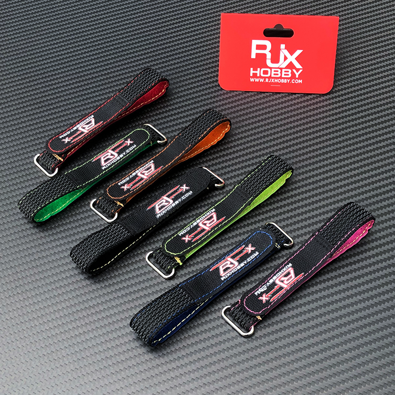 RJXHOBBY 2pcs Kevlar Stitched Non-Slip Silicone Battery Straps(Width: 20mm Length: 180-1000mm)