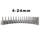 RJX 21pcs 65mm Hexagon Nut Setter Socket Driver Drill 1/4'' 6.35mm Hex Shank 4-24mm 