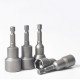 RJX 21pcs 65mm Hexagon Nut Setter Socket Driver Drill 1/4'' 6.35mm Hex Shank 4-24mm 