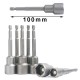 RJX 16pcs 100mm Hexagon Nut Setter Socket Driver Drill 1/4'' 6.35mm Hex Shank 5-19mm