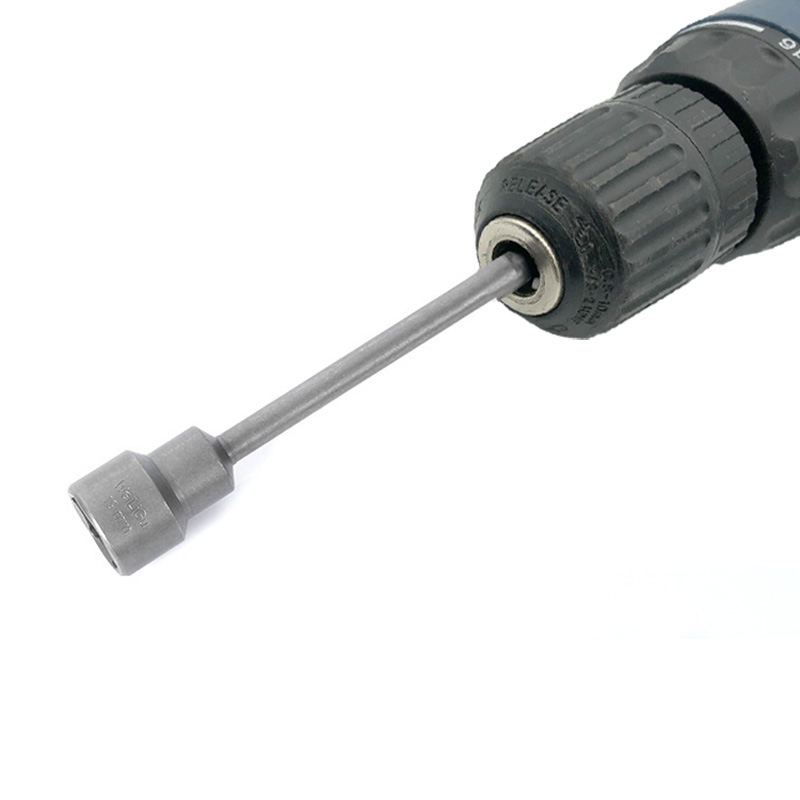 RJX 16pcs 150mm Hexagon Nut Setter Socket Driver Drill 1/4'' 6.35mm Hex Shank 5-19mm
