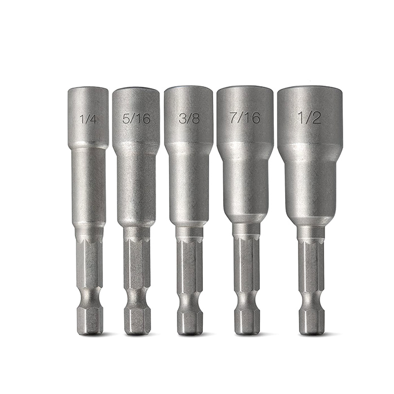 RJX 65mm 1/4" 6.35mm 5pcs 1/4in 5/16in 3/8in 7/16in 1/2in Nut Drivers